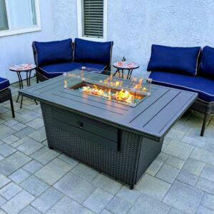 fire pit and table